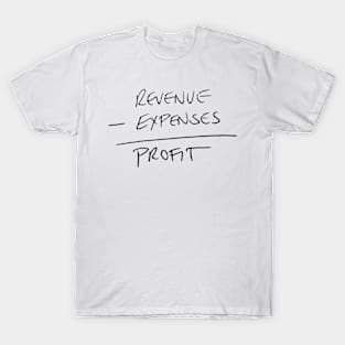 Revenue - Expenses = Profit T-Shirt